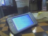 Using a Nokia N800 at Starbucks
